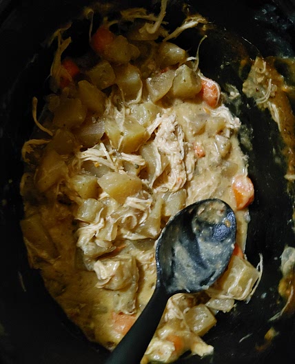 Crock pot creamy ranch and veg