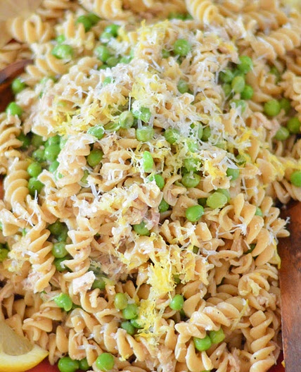 GARLIC + LEMON TUNA PASTA