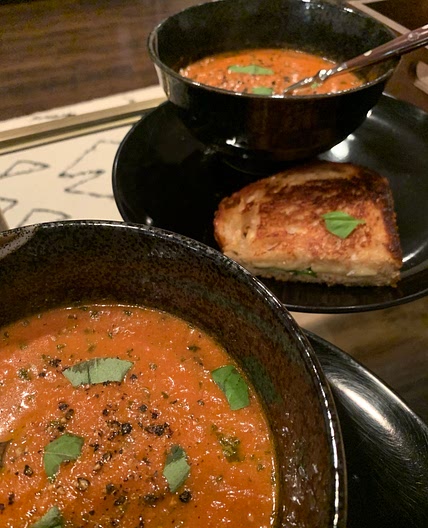 Tomato Soup & Brie Grilled Cheese