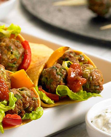 Lamb Albondigas Meatball Fajitas
