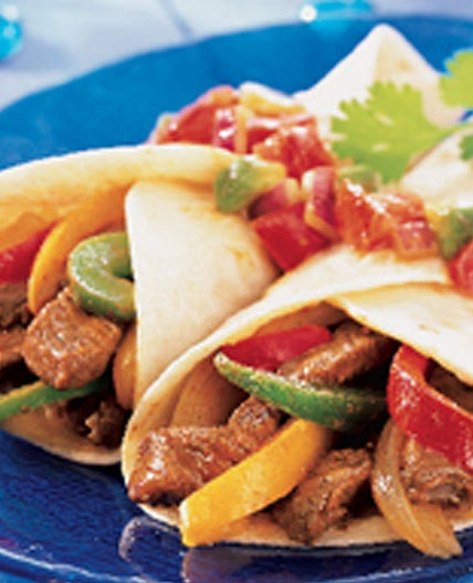 Beef Fajitas with Guacamole Salsa