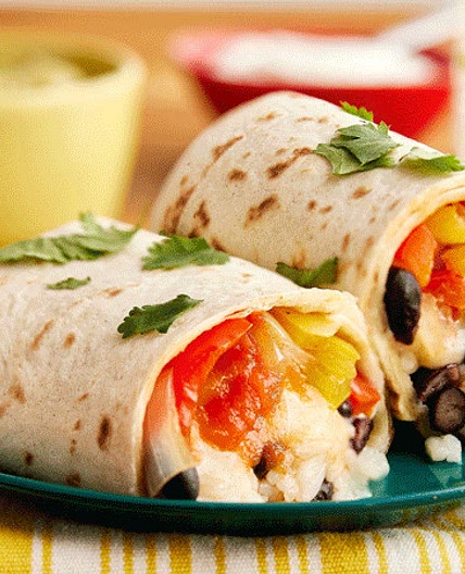 Vegetarian Fajita Burritos