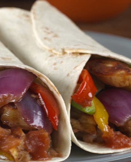 Roasted Halloumi & Vegetable Fajitas