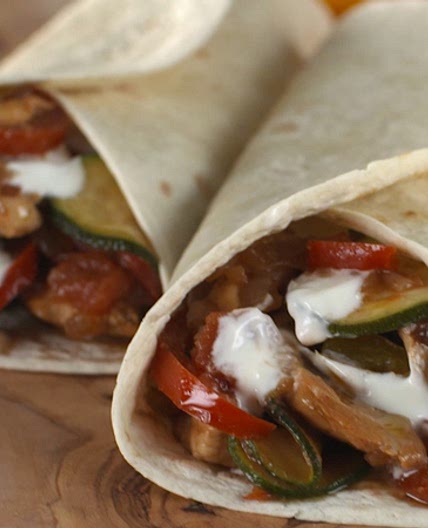 Chicken and Courgette Fajitas