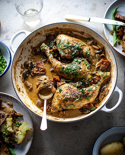Mom’s Coq Au Vin Blanc