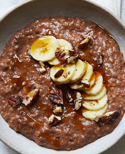 Chocolate, Banana and Pecan Porridge