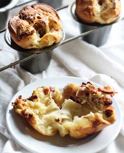 Cranberry, Bacon, and Brie Popovers