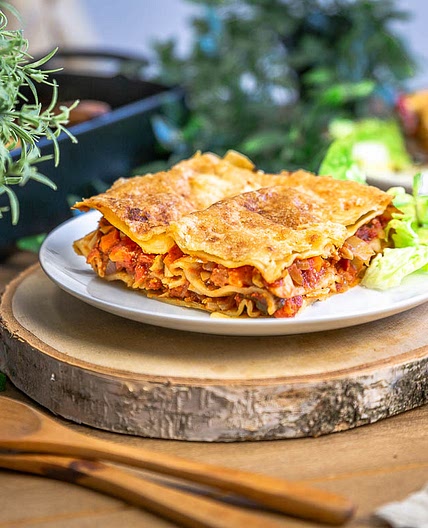 Lasagnes végétariennes à la bolognaise végétale
