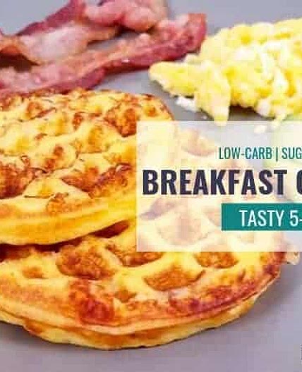 Easy Breakfast Chaffles with Eggs and Bacon