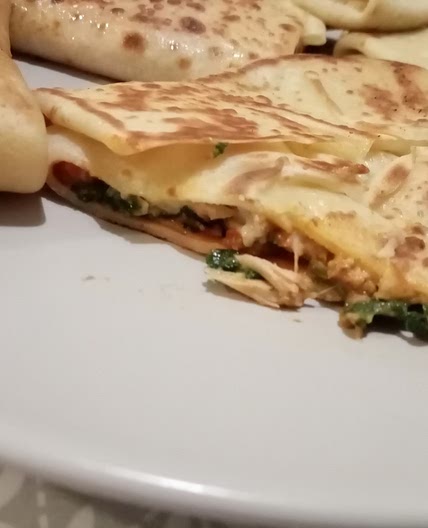 Crepe salé au epinard