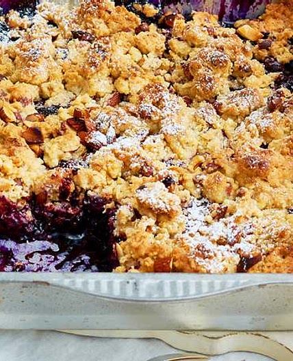 Blaubeer-Mandel-Crumble