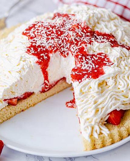 Spaghettieis-Kuchen