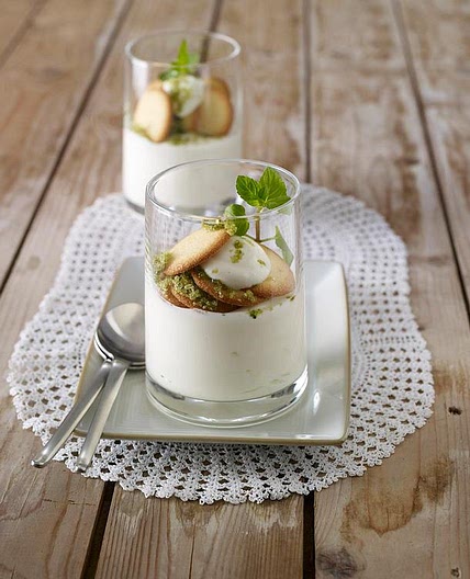 Limettencreme mit Minzzucker