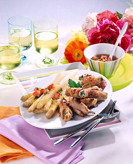 Minirouladen mit Spargel