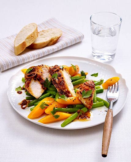 30-Minuten-Hähnchen mit Aprikosen-Bier-Soße