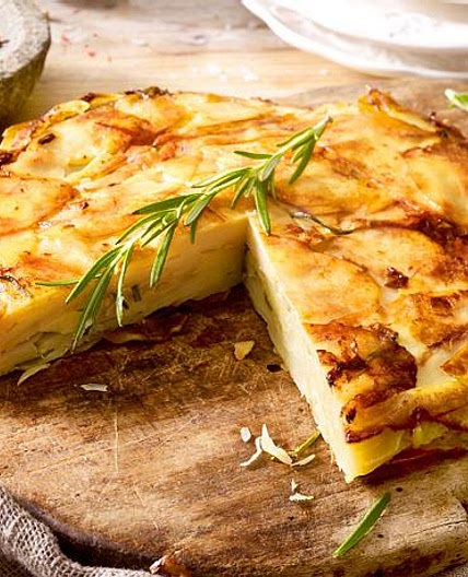 Kartoffel-Kuchen mit Bergkäse