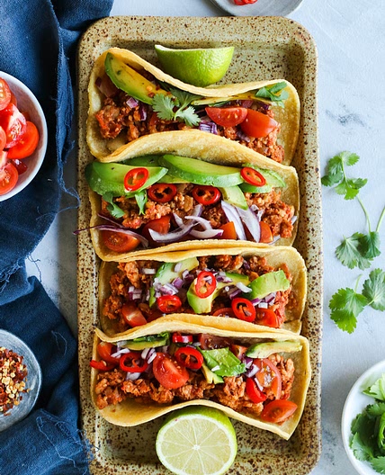 Quick Tempeh Tacos With Cashew Lime Cream