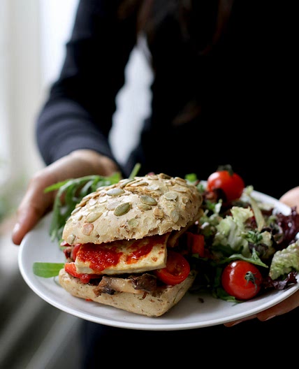 Tofu Tapenade Sandwich