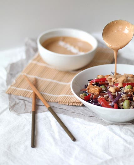 Rickshaw Brown Rice Nourish Bowl with Coconut Peanut Sauce