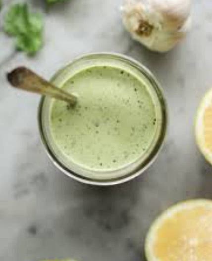 Lemon herb tahini salad dressing