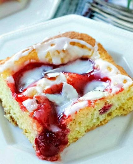 Glazed Cherry Coffee Cake