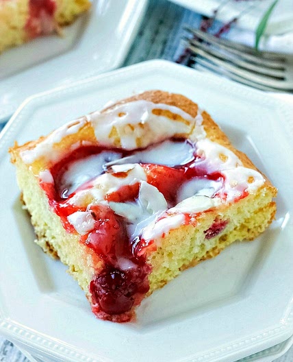 Glazed Cherry Coffee Cake