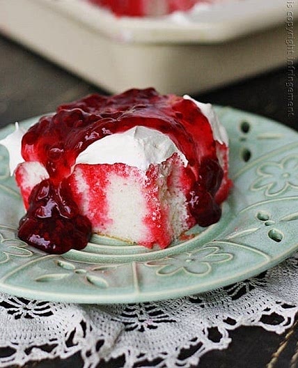 Raspberry Poke Cake