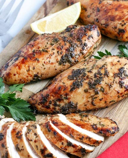 Air Fryer Marinated Chicken Breasts (No Breading)
