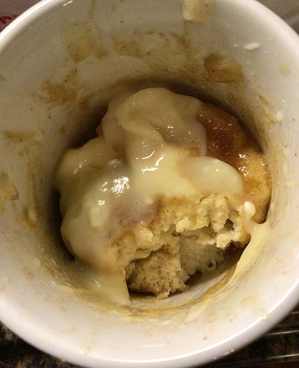 Cinnamon roll in a mug