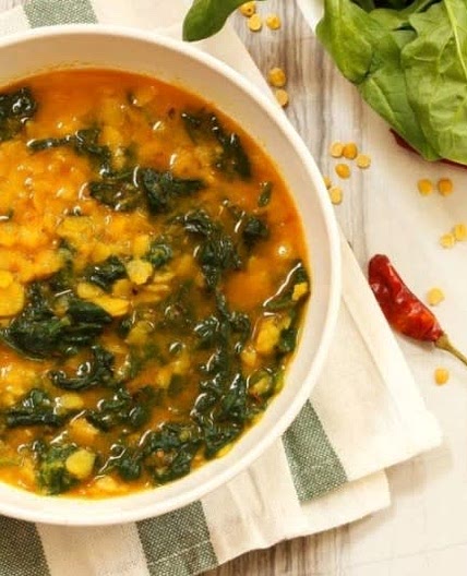 Lentil and spinach dhal