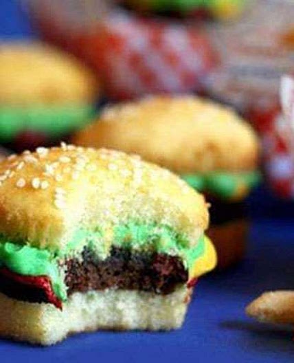 Hamburger Cupcakes and Sugar Cookie Fries