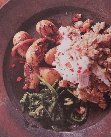 Peruvian style Chili and Garlic chicken with new potatoes