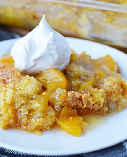 Peach Cobbler with Cake Mix