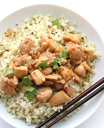Lemongrass Chicken with Cilantro Cauliflower Rice
