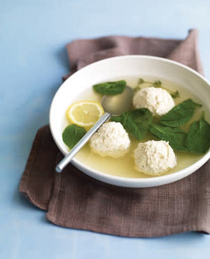 Chicken-and-Ricotta Meatballs in Broth