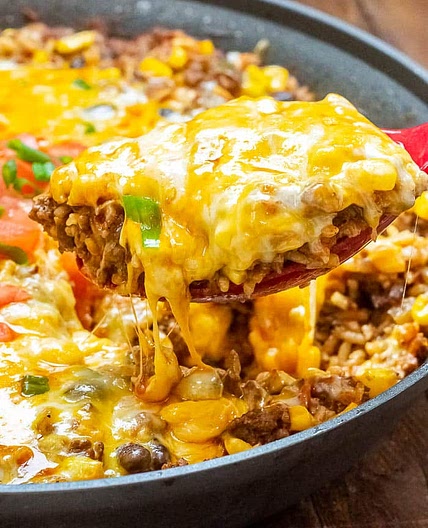 Mexican Beef And Rice Casserole