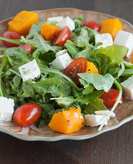 Pumpkin & feta cheese salad