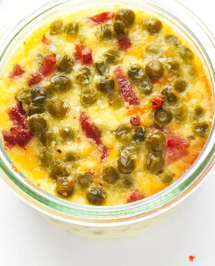 Mini Flans de petits pois et bacon