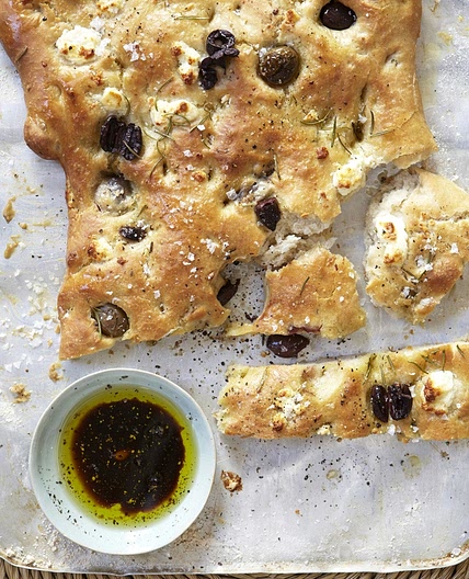 RECIPE: Easy olive & feta focaccia