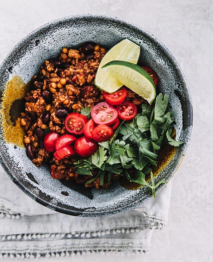 chili végé à la protéine végétale texturée (à la mijoteuse)