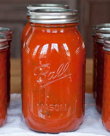 Conserve de sauce marinara maison