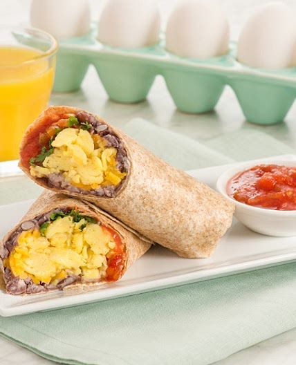 Burrito aux œufs et aux haricots