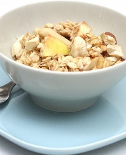 Haferflocken Frühstück mit Nüssen