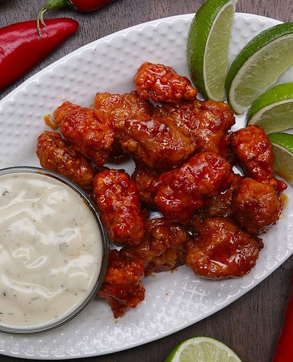 Honey Lime Sriracha Chicken Poppers