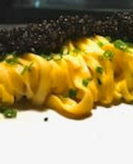 Adam Sobel's Bona Fortuna Spaghetii with Dungeness Crab, Meyer Lemon, Black River Osetra Caviar
