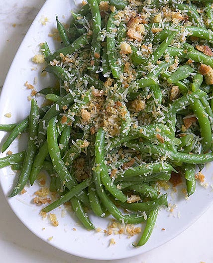 Green Beans with Meyer Lemon Vinaigrette & Parmesan Breadcrumbs