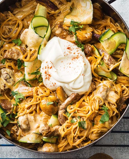 All-in-one-pan beef stroganoff