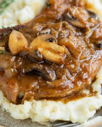 Smothered Pork Chops with Mushrooms