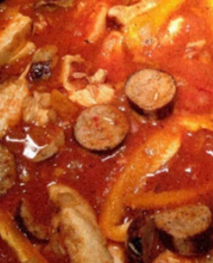Slow Cooker Chicken and Sausage Paella