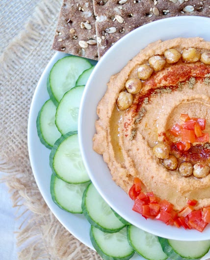 Roasted Garlic & Red Pepper Hummus